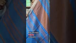 120 count pure Linen Saree | Linen saree manufacturers | #linensarees