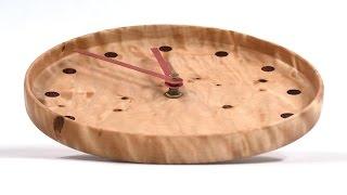 Wood Turned Birch Clock