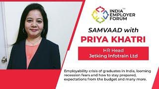 IEF Samvaad with Priya Khatri, HR Head, Jetking Infotrain Ltd