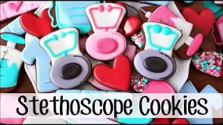 How To Make Decorated Stethoscope Sugar Cookies