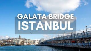 Crossing The Symbolic Galata Bridge 4K Istanbul Türkiye