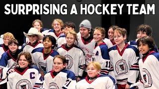 Coach Chippy surprises a hockey team in Calgary!