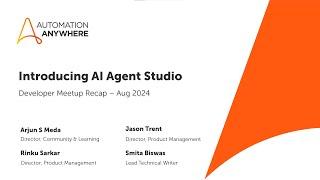 Dev Meetup Recap: Introducing AI Agent Studio - Aug 2024