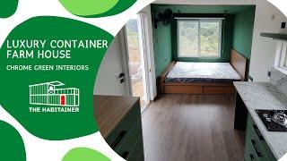 Luxury Container Farm house in Denkanikottai- 20 foot modular home - The Habitainer - Chrome Green