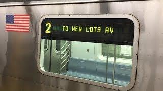 On-Board a New Lots Avenue bound R142 (2) Train from Franklin Ave to New Lots Avenue