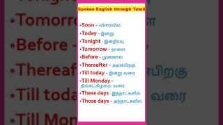 Spoken English through Tamil