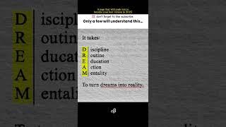 Only a Few Understand This Secret  | DREAM Formula That Creates Millionaires 