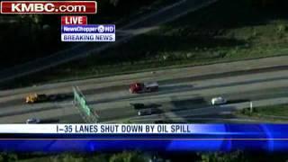 Spilled Oil Closes Part Of I-35 Near Claycomo