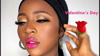 Soft Glam Valentine’s Day Makeup tutorial | Naomi Esegine