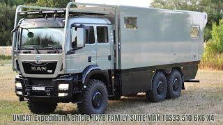 500 HP | Six-Wheel Drive | UNICAT Expedition Vehicle TC78 FAMILY SUITE MAN TGS 33.510 6X6 X4