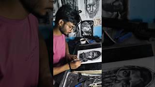 professional charcoal hyper drawing #art #hyper #shortsviral #drawingstyles #professional #vairal