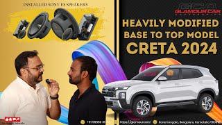 CRETA 2024 HEAVILY MODIFIED FROM BASE TO TOP MODEL IN BANGALORE WITH HYUNDAI GENUINE ACCESSORIES