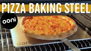 Cooking pizza in a home oven using a Baking steel from Ooni