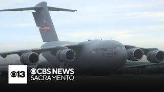 Why did fleet of military planes land at Sacramento's McClellan Park?