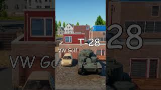 Volkswagen Golf в сравнении с различными танками #warthunder  #вартандер  #meme #tanks #танки #мем