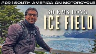 Motorcycle ride to 30 KMS LONG GLACIER - PERITO MORENO. Indian in South America #motovlog