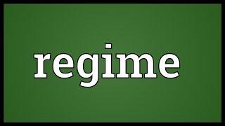 Regime Meaning