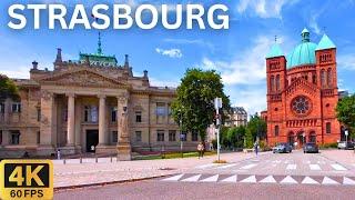 Driving Tour 4K: Strasbourg France 2024  | City Travel & Sightseeing Tour