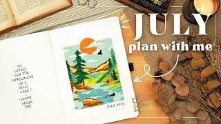 July 2023 BuJo Plan With Me  |  Lake Vacation 