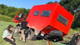 RV BURIED IN THE SWAMP | We Towed It With 1 Digger and 2 Tractors