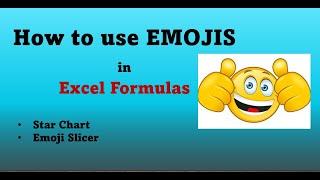 Add Emojis to your Charts and Formulas | Create Star Chart | Emoji Slicer    Excel tutorial