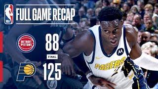 Full Game Recap: Pistons VS Pacers | Sabonis And Collison Lead Indiana