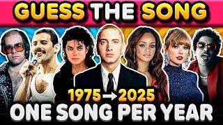 From 1975 to 2025  GUESS THE SONG  One Song per Year | Music Quiz