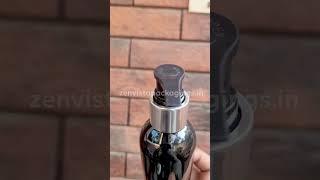 Zenvista Packagings: Empty Black Color Bottle with  Silver/Black Dispenser Pump -200ml [ZMK20]  