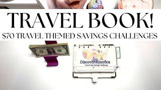 TRAVEL BOOK | $70 TRAVEL THEMED SAVINGS CHALLENGES | #savingschallenges #savings