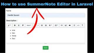 Upload Data in Laravel Using SummerNote Editor with Image