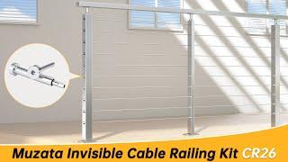 The Best 1/8" Black Invisible Tensioner and Terminal - Muzata Cable Railing CR26&CR27