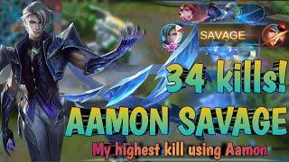 34 Kills!! Aamon Savage Gameplay | My highest kill using Aamon