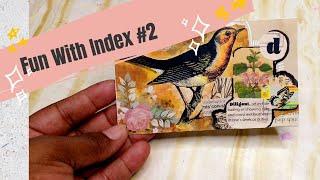 Junk Journal collaged Index Card// Fun with Index #2// Etched by Faith