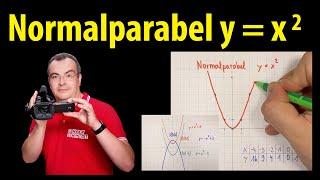 Normalparabel y = x^2  - quadratische Funktionen - Grundlagen | Lehrerschmidt