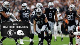 Las Vegas Raiders vs. Cleveland Browns Highlights | 2024 Week 4 | NFL