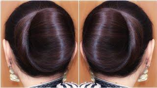 Best & Easy Simple Juda Bun Hairstyle Girl For Long Hair| Simple Quick Updo Bun Hairstyle For Women