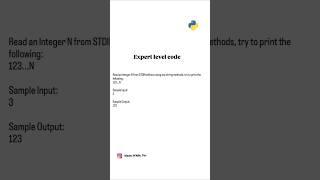 Expert lever program to print N numbers wo string methods