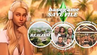 SIMS 4 BASE GAME SAVE FILE EVERY SIMMER NEEDS!