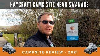 Our First CAMC site - Swanage Campsite Review at Haycraft