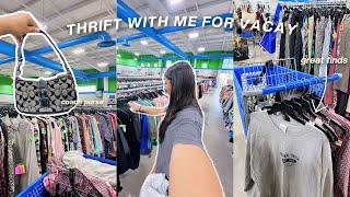 THRIFT WITH ME for VACATION + haul  trip essentials, everyday basics..