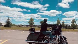 Warm up on 16 feet U-Turns Harley Davidson street glide