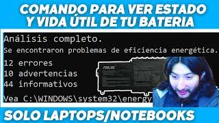 REVISA la VIDA ÚTIL de tú BATERIA y su ESTADO COMPLETO | DRIVER del FABRICANTE y OPCIONES de ENERGÍA