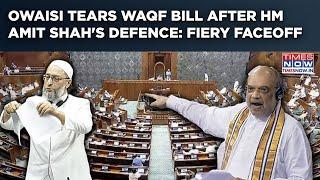 Owaisi Tears Waqf Bill After Amit Shah's Defence: Watch Sansad Showdown| Rajya Sabha Test Awaits