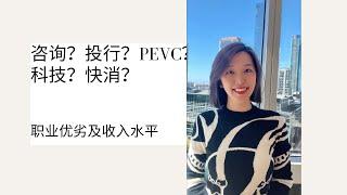 咨询 投行 PEVC 科技 快消 |职业选择及薪酬