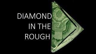 Diamond in the Rough Money Origami Tetrahedron 1 Dollar Design © #DrPhu