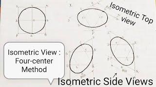 Isometric View Of a Circular Plane//Engg. Drawing //Engg. Graphics