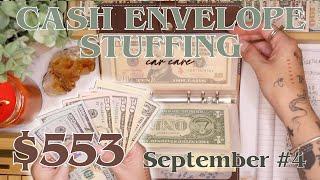 $553 Cash Envelope Stuffing | NEW Envelopes, Etc! | September Paycheck #4 | 25 Year Old Budgets