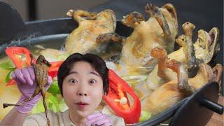  개구리 맑은탕, 구이  frog Mukbang eating show