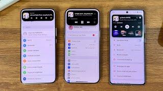 OnePlus OxygenOS 15 vs Apple iOS 18 vs Honor MagicOS 8.0 - Dynamic Island