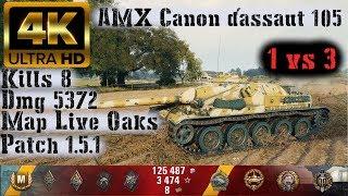 World of Tanks AMX Canon d'assaut 105 - 8 Kills 5.4K Damage - 1 vs 3